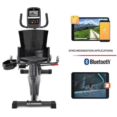 Vélo d'appartement semi-allongé haut de gamme Schwinn 510R 2