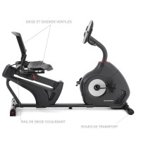 Vélo d'appartement semi-allongé haut de gamme Schwinn 510R