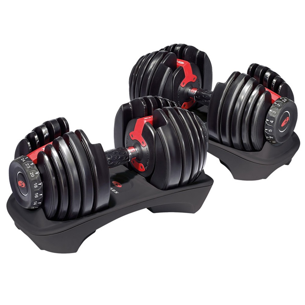 Paire d'haltères ajustables bowflex 2,5 à 24 kg pour entrainement en  homegym Powerblocks